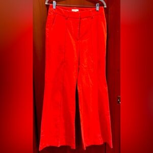 H&M Bold Red/Orange wide flared Pants